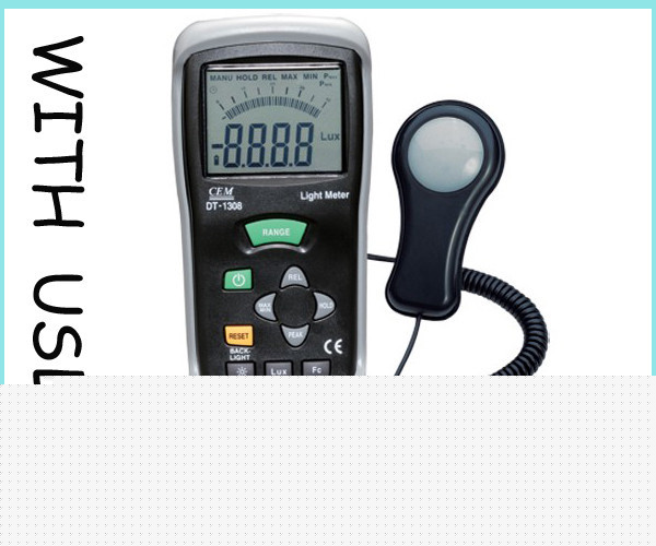 New digital lcd illuminance lux light meter with usb