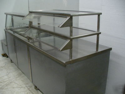 Used secomatic 4 well steam table & sneeze guard & more