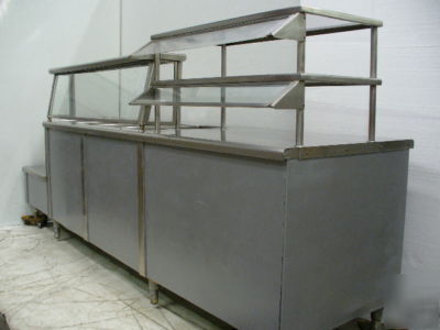 Used secomatic 4 well steam table & sneeze guard & more
