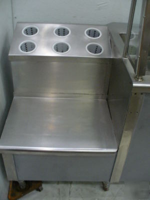 Used secomatic 4 well steam table & sneeze guard & more