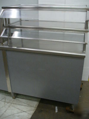 Used secomatic 4 well steam table & sneeze guard & more