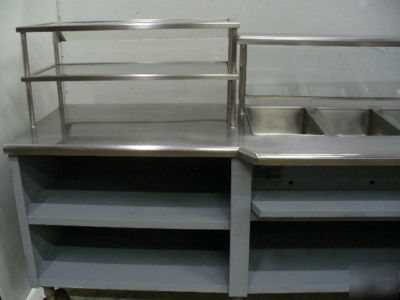 Used secomatic 4 well steam table & sneeze guard & more