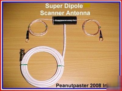 Dipole police scanner antenna fits radio shack pro ems 