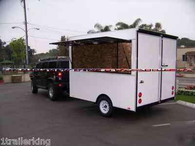 Enclosed x box PS3 video game backyard party trailer