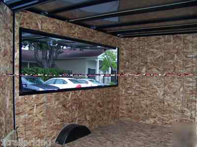 Enclosed x box PS3 video game backyard party trailer