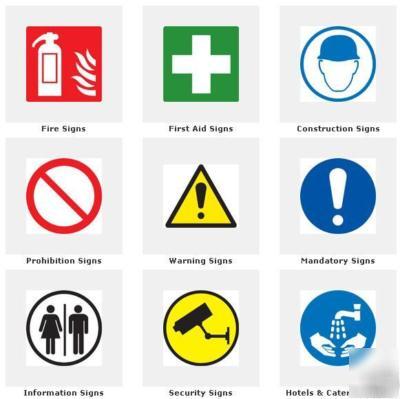 100S of health & safety signs