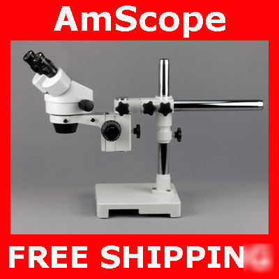 3.5X-90X binocular stereo zoom microscope boom stand
