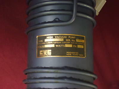 Cvc products ks-200 high vacuum pump- 460V 