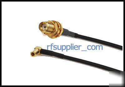 Ssmb jack right angle to sma jack pigtail cable RG174