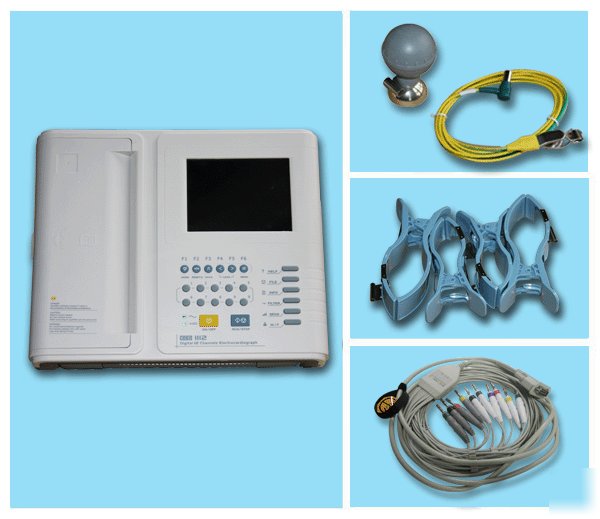 Twelve digital 12CHANNEL ecg ekg machine&interpretation
