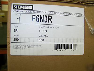 New siemens 250AMP 600V N3R circuit breaker disconnect 