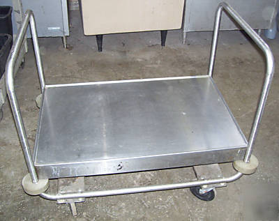 Mobile dish rack cart transport dolly stainless 