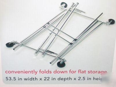 New 2 bar clothing garment rack commercial grade steel, 