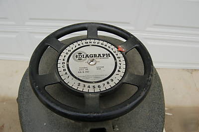 Diagraph cutting stencil marker stamping machine press