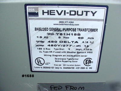 Heavy-duty shielded electrical gen. purpose transformer