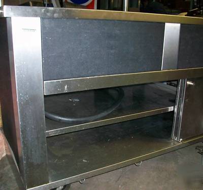 6' salad bar refrigerated cold food buffet sneeze guard