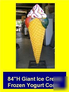 Nice giant ice cream frozen yogurt gelato cone 84