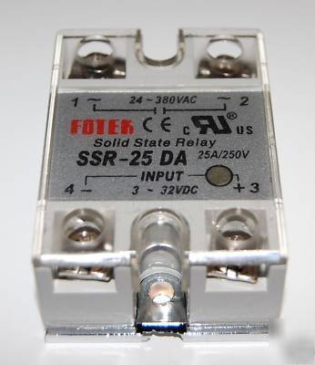 Ssr 25A solid state relay. output operating 24~380V ac