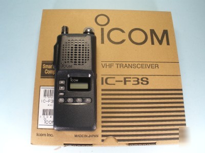 New icom F3S vhf radio - in box w/ programming software