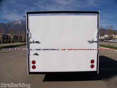 32' v-nose enclosed atv utv quad car toy hauler trailer