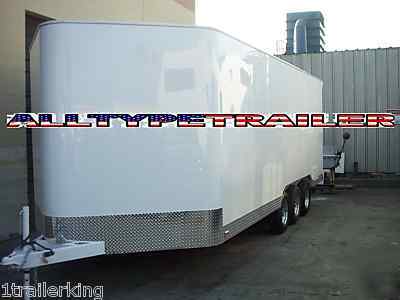 32' v-nose enclosed atv utv quad car toy hauler trailer