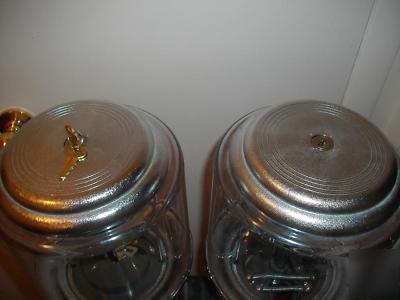 Double dual head gumball candy quarter vending machine