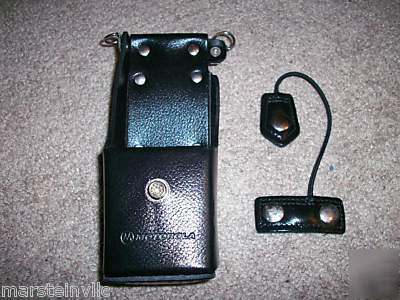 Leather carry case radio shack pro-106 scanner & others