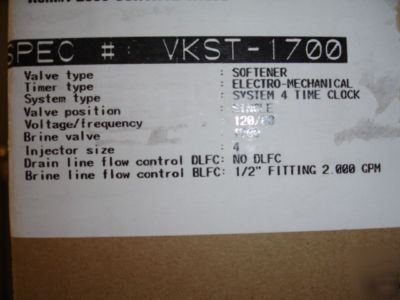 Cuno commercial water softener control valve p/n 2900 