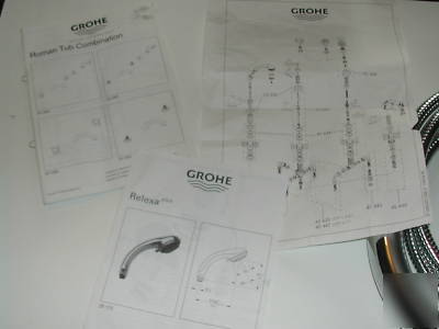 Grohe roman tub fill set, 5 piece, tub & shower, Â¾ inch