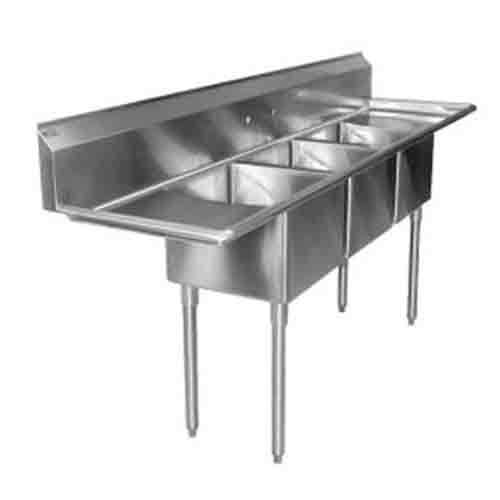 Ssp, 14-3C18X24-2-18X sink, 3 compartment, 18
