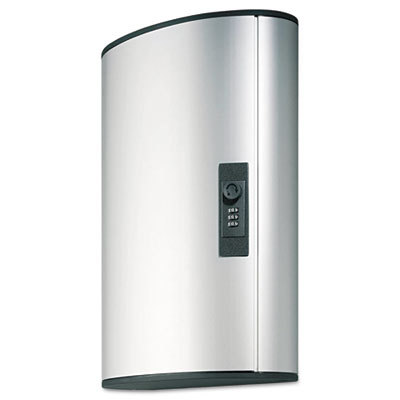 Combination locking key cabinet 72-key brushed aluminum