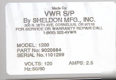 Vwr 1200 heated water bath 902884