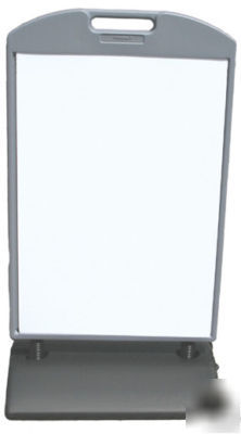 White acrylic wind sign 2 sided portable 48X26