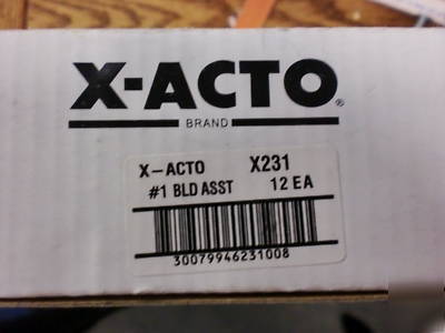 Wholesale lot of x acto X231 5PC knife blade assortment