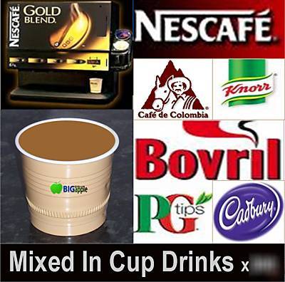 73MM mixed box of in cup drinks,coffee,t,hot choc &soup