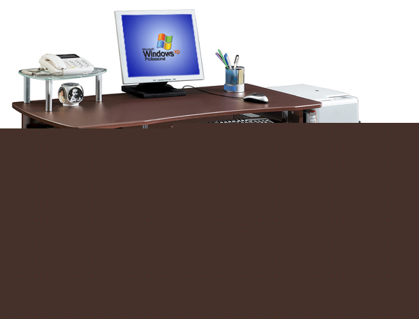 Multi-purpose file cabinet computer desk chocolate $520