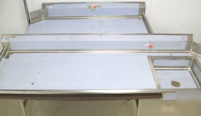 New sani safe clean and soiled dishtables
