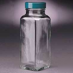 Qorpak french square bottles, wide mouth, qorpak 7707C