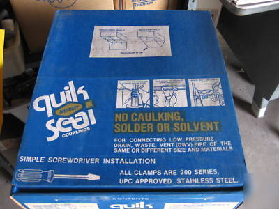 Quick seal variety pack fernco type fittings 1 1/4 to 4