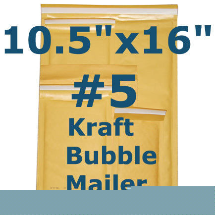 100 #5 kraft bubble mailers 10.5X16 envelopes