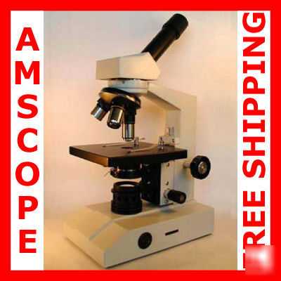 Biological microscope 40X-400X + wooden case + warranty