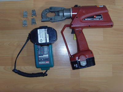 Burndy battery hydraulic crimper, 6 ton, PAT600-18V 