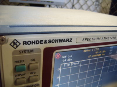 Rohde & schwarz FSEA20 9KHZ-3.5 ghz spectrum analyzer