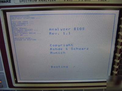 Rohde & schwarz FSEA20 9KHZ-3.5 ghz spectrum analyzer