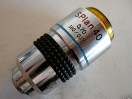 Olympus splan 40X/.70 microscope objective lens