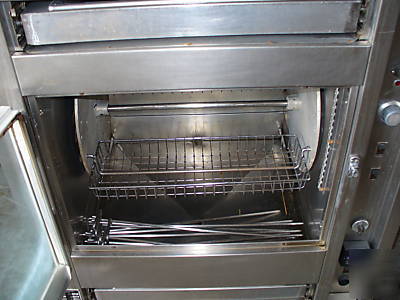 Used custom deli's double deck rotisserie oven ddr-42