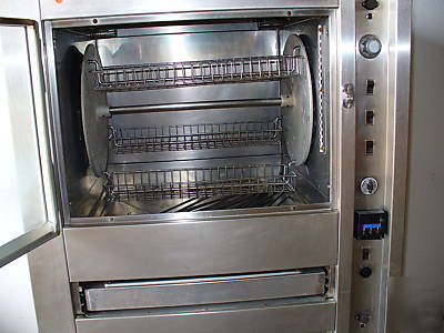 Used custom deli's double deck rotisserie oven ddr-42