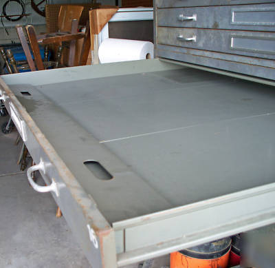 Steel age flat file 10 drawer cabinet