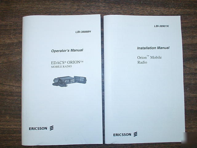 Ge/ericsson/m-a com edacs orion mobile radio manual(s)