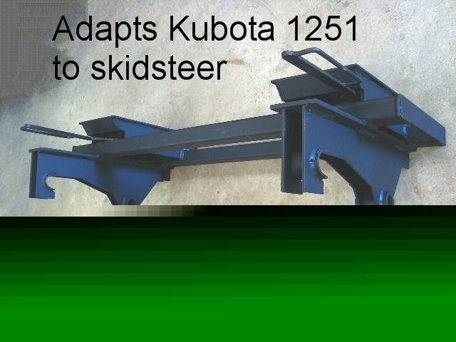 Quick attach skidsteer adapter fits kubota 1251 loader